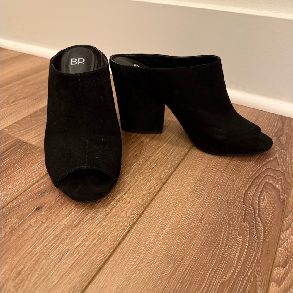 BP | Black Suede Heels